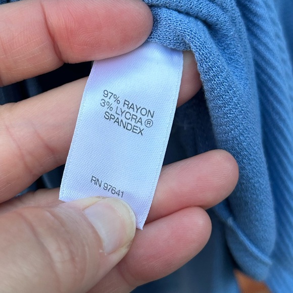 J. Jill Wearever Collection Women's Blue Long Sleeve Ribbed Tunic Top Large - Picture 4 of 7